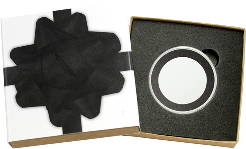 SilverTowne Natural Kraft Paper Gift Box with Black Bow Box Sleeve